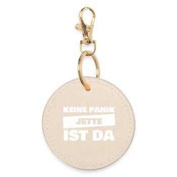 Name Jette - Round Keyring - oyster - Front