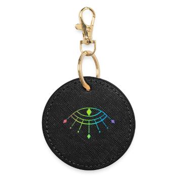 Symbol of the god Horus - Round Keyring - black - Front
