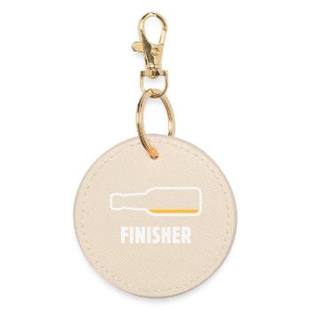 Finisher (Bier / Bierchen / Biertrinker / NEG 2C) - Runder Schlüsselanhänger - Auster - Vorne