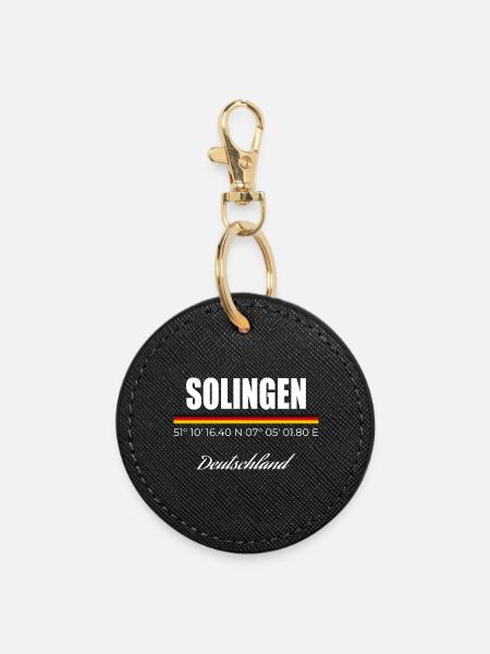 Solingen - Runder Schlüsselanhänger - Schwarz