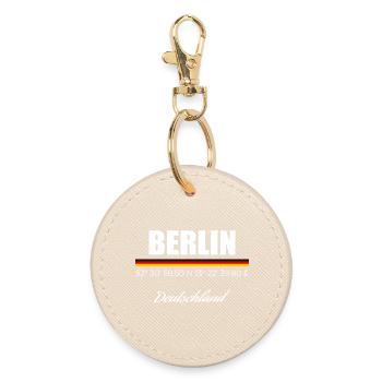 Berlin - Runder Schlüsselanhänger - Auster - Vorne