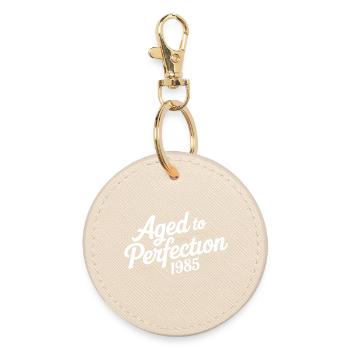 1985 Design for the 41 – For 41 years - Round Keyring - oyster - Front
