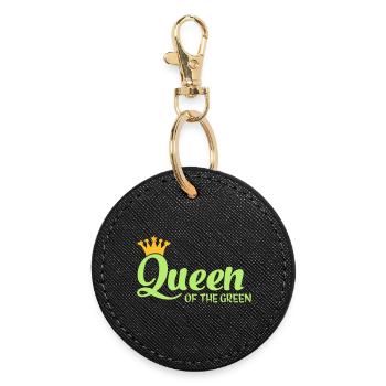 Queen of the Green - Round Keyring - black - Front