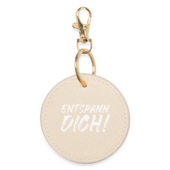 Entspann Dich! - Runder Schlüsselanhänger - Auster - Vorne