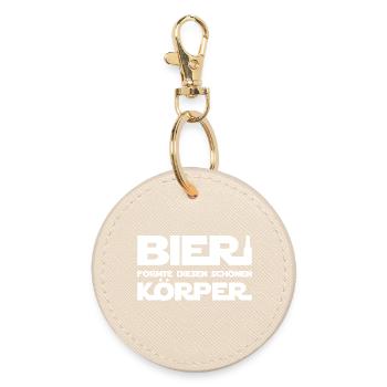 Bier formte diesen schönen Körper - Runder Schlüsselanhänger - Auster - Vorne
