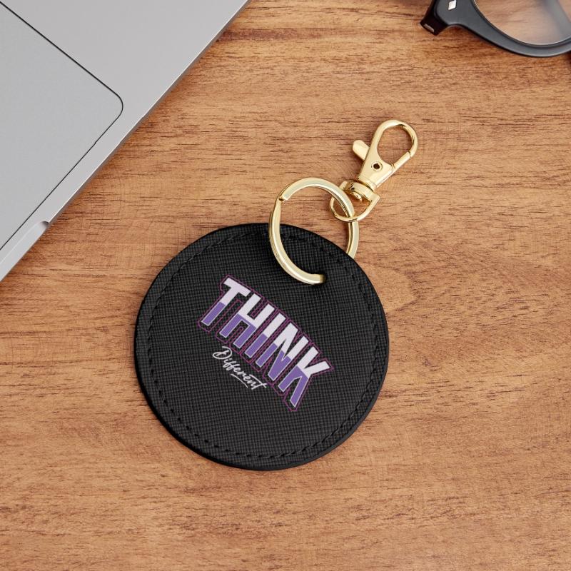 Think Different Round Keyring