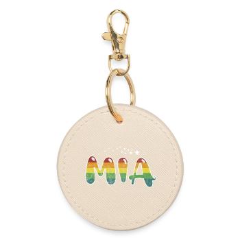 Prénom Mia Nom de jeune fille cadeau - Porte-clés rond - huître - Devant