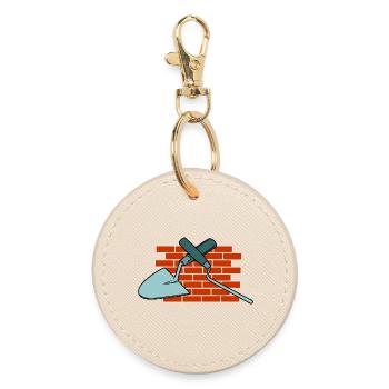 Wall A Joint Nail And Trowel - Round Keyring - oyster - Front