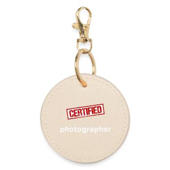 Photographer - Round Keyring - oyster - Front