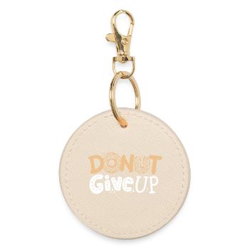 Donut Motivations-Donut - Runder Schlüsselanhänger - Auster - Vorne