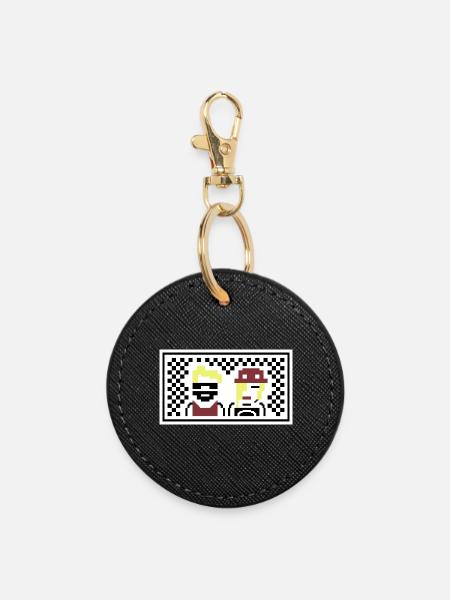 PETSCII: the band band - Round Keyring - black