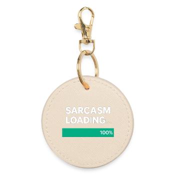 Indication de charge du sarcasme - Porte-clés rond - huître - Devant