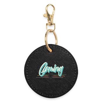 Gaming - Round Keyring - black - Front