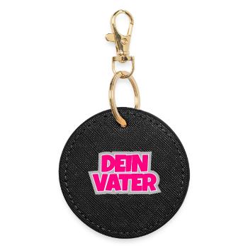 Dein Vater - die ironische Fortsetzung. - Runder Schlüsselanhänger - Schwarz - Vorne
