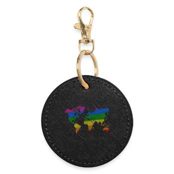 Le monde de la fierté - Porte-clés rond - noir - Devant