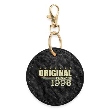 1998 Birthday - 1998 - Round Keyring - black - Front