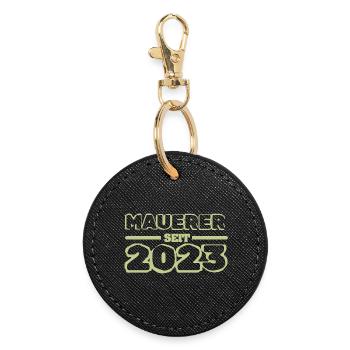 2023 - Runder Schlüsselanhänger - Schwarz - Vorne