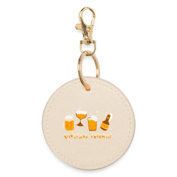 Beer Lovers Beer Saying Beer Drinkers Booze - Round Keyring - oyster - Front