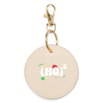 (HO)3 - Hohoho - Christmas Math - Round Keyring - oyster - Front