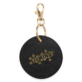 Name: Lidwina - Round Keyring - black - Front