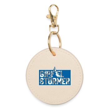 Gipfel Sturmer Bergtop Logo - Runder Schlüsselanhänger - Auster - Vorne