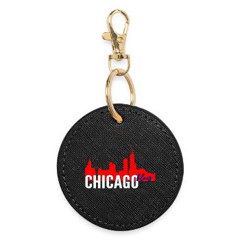 Chicago Blues - Runder Schlüsselanhänger - Schwarz - Vorne