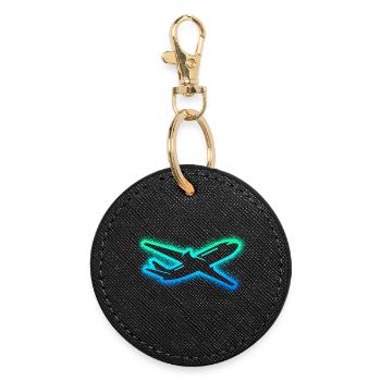 Aviateur d’avion Pilote masculin masculin Enfant - Porte-clés rond - noir - Devant
