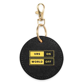 VRS ON Monde DÉSACTIVÉ - Porte-clés rond - noir - Devant