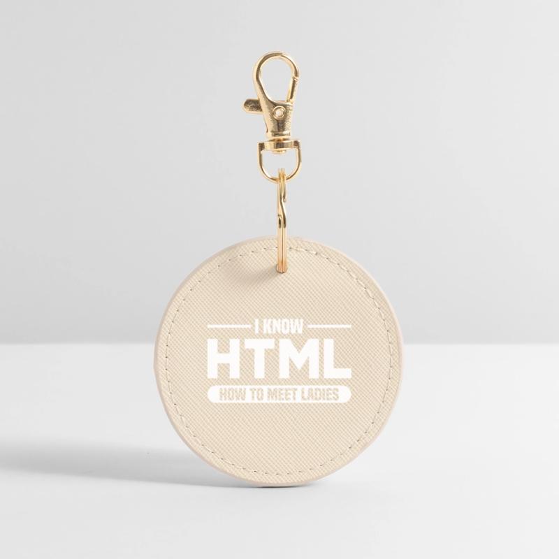 HTML Humor Code Programmierer Spruch Runder Schlüsselanhänger