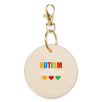 Autism Definition - Runder Schlüsselanhänger - Auster - Vorne