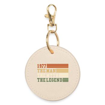 1977 The Man Myth Legend 1977 | vintage!! - Round Keyring - oyster - Front