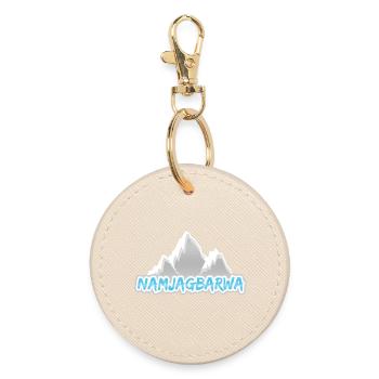 Namjagbarwa as hiking - Round Keyring - oyster - Front