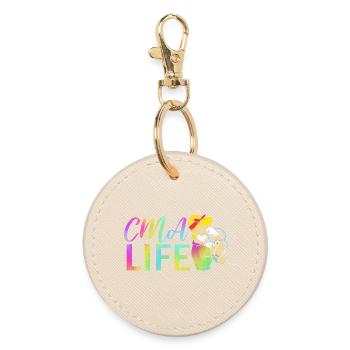 Medical Physician MFA - Round Keyring - oyster - Front