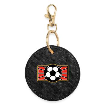 Crimson Football Crest - Round Keyring - black - Front