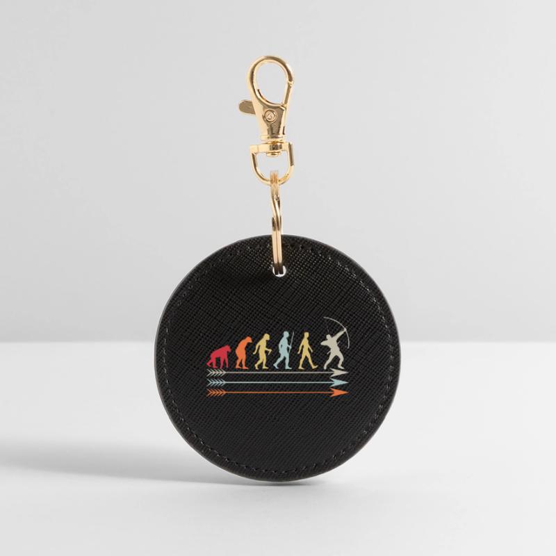 Evolution to Archer: Colorful Bowman Path Round Keyring