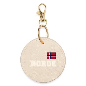 NORWEGN - NORGE Trikot Look - Flagge auf der Brust - Runder Schlüsselanhänger - Auster - Vorne