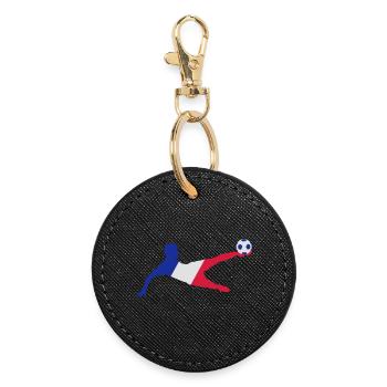 French footballer - Round Keyring - black - Front