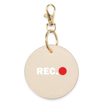Cameraman Cap - Round Keyring - oyster - Front