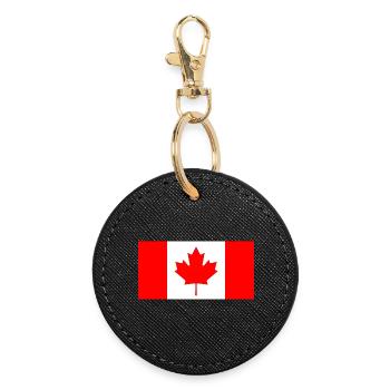 Canada - Round Keyring - black - Front