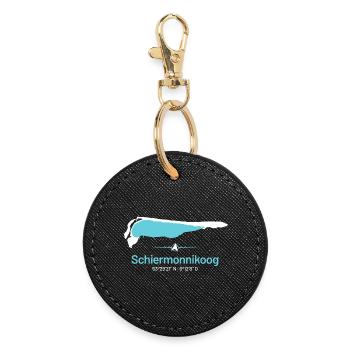 Schiermonnikoog | Design Map - Round Keyring - black - Front