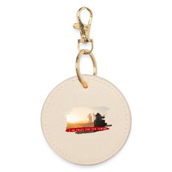 Crazy for the Camino - Round Keyring - oyster - Front