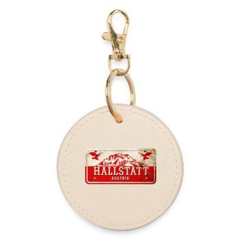 Enseigne vintage autrichienne Hallstatt - Porte-clés rond - huître - Devant