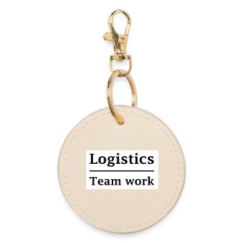 Logistician Teamwork - Round Keyring - oyster - Front