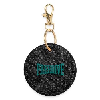 Freedive - Gift for Freedivers - Apnea Freediving - Round Keyring - black - Front