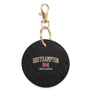 Vintage Southampton - Round Keyring - black - Front
