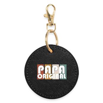 Original Dad - Round Keyring - black - Front
