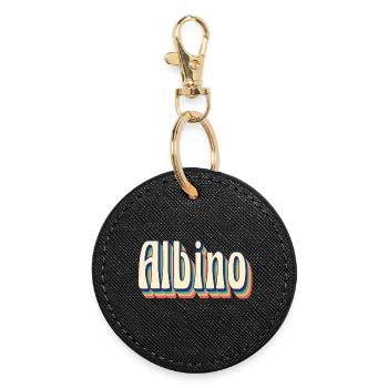 T-shirt Albinos rétro vintage t-shirt idée cadeau - Porte-clés rond - noir - Devant