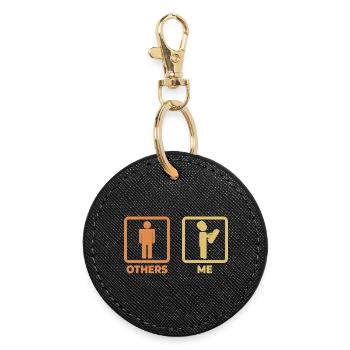 Architect Stick Figure - Round Keyring - black - Front