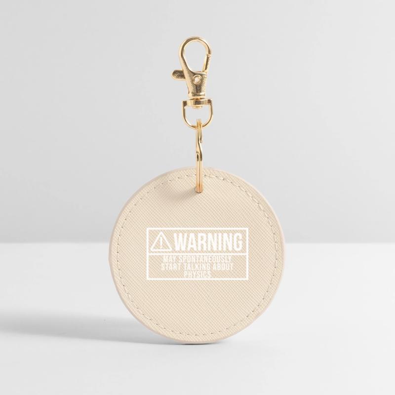 Physics Physics Physics Round Keyring