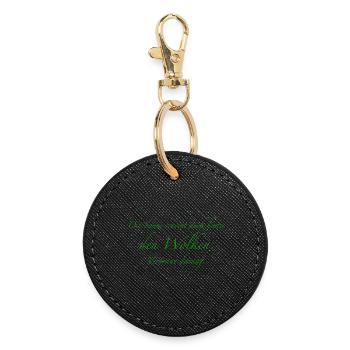 Sunlight Behind Clouds Saying - Round Keyring - black - Front